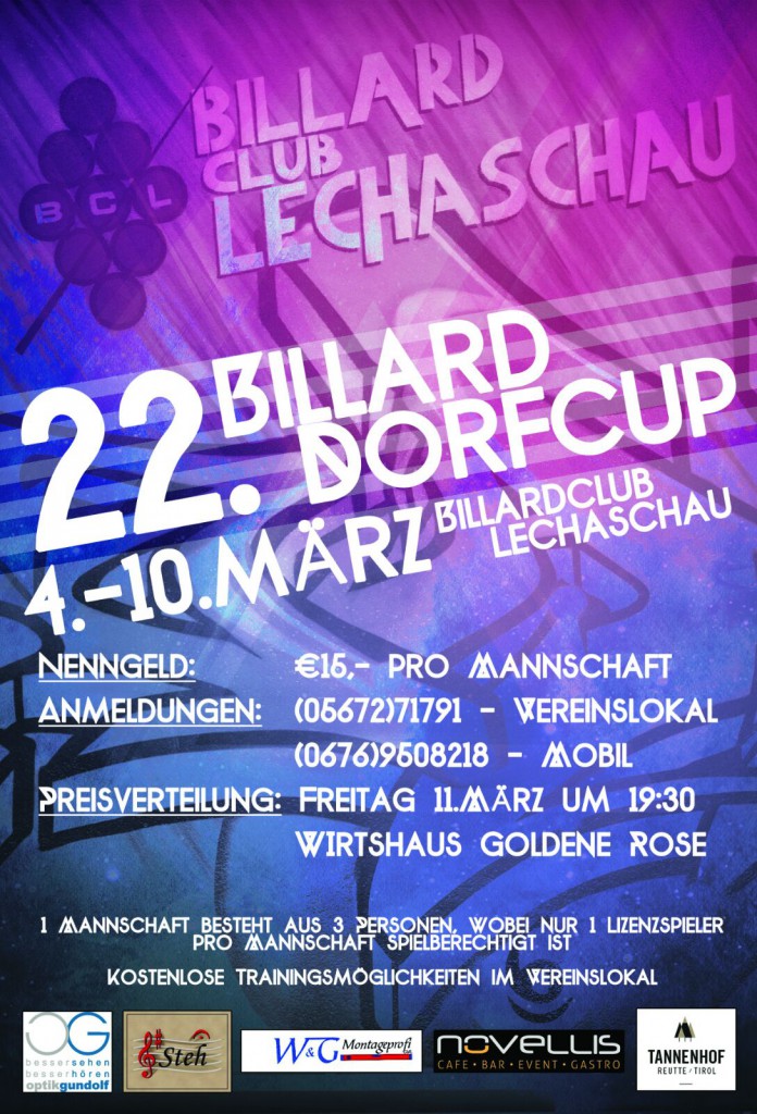 22. Billard Dorfcup Lechaschau